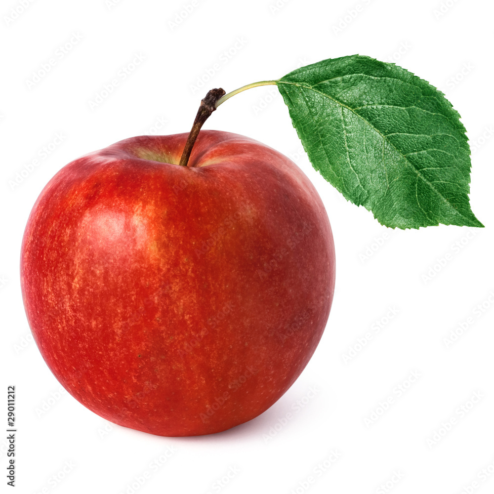 Red apple + Clipping Path