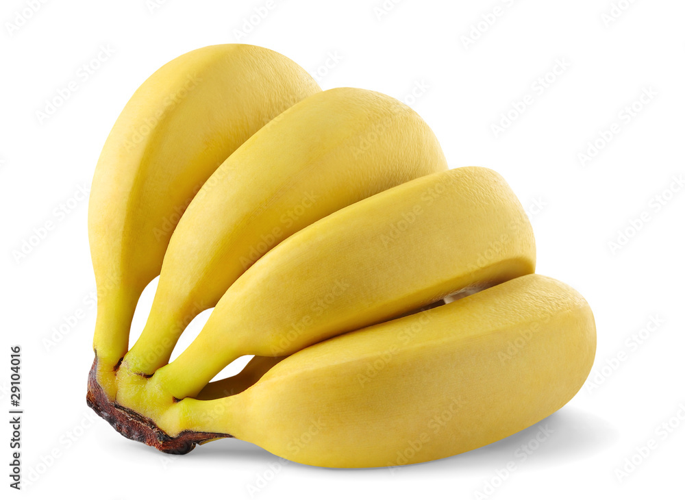 Isolated bananas. Bunch of bananas isolated white background