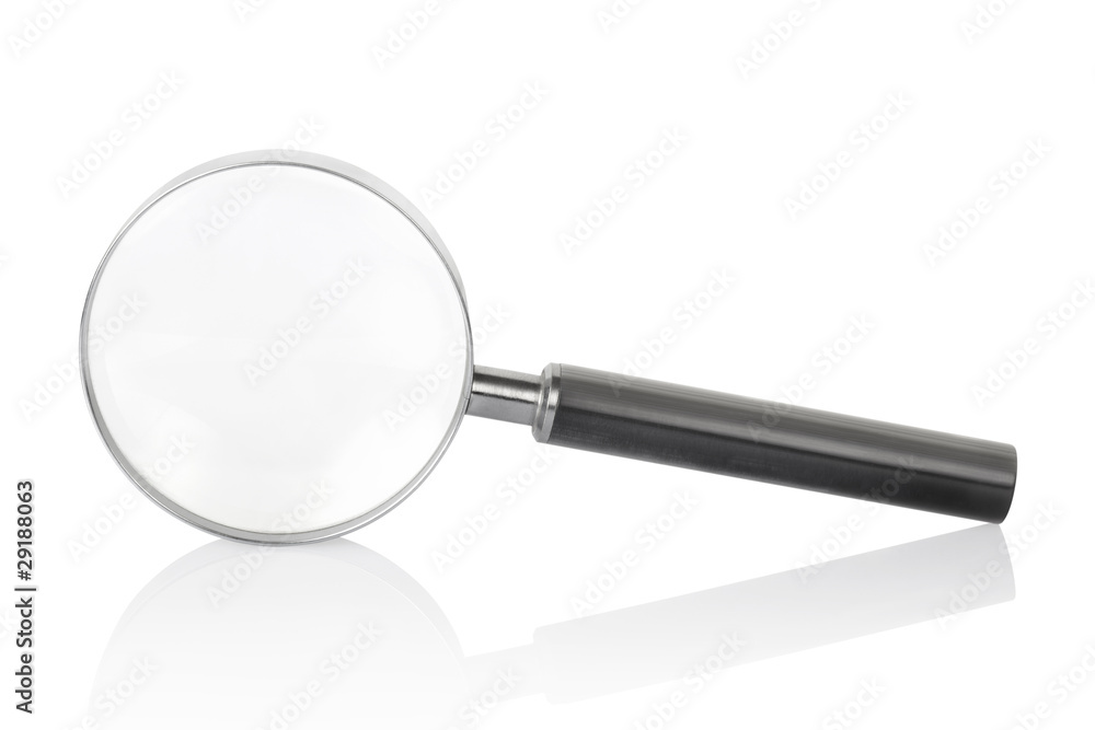 Magnifying glass isolated with clipping path