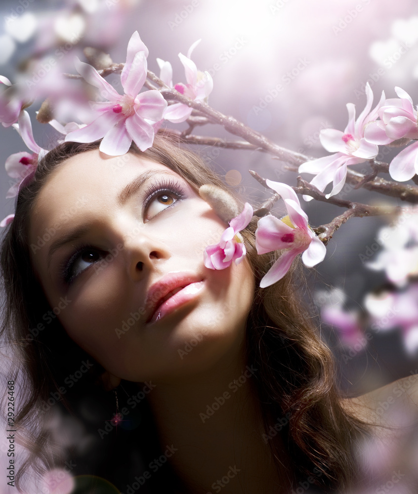 Beautiful Girl with flower