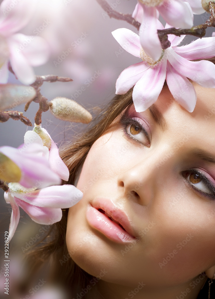 Beautiful Girl with flower