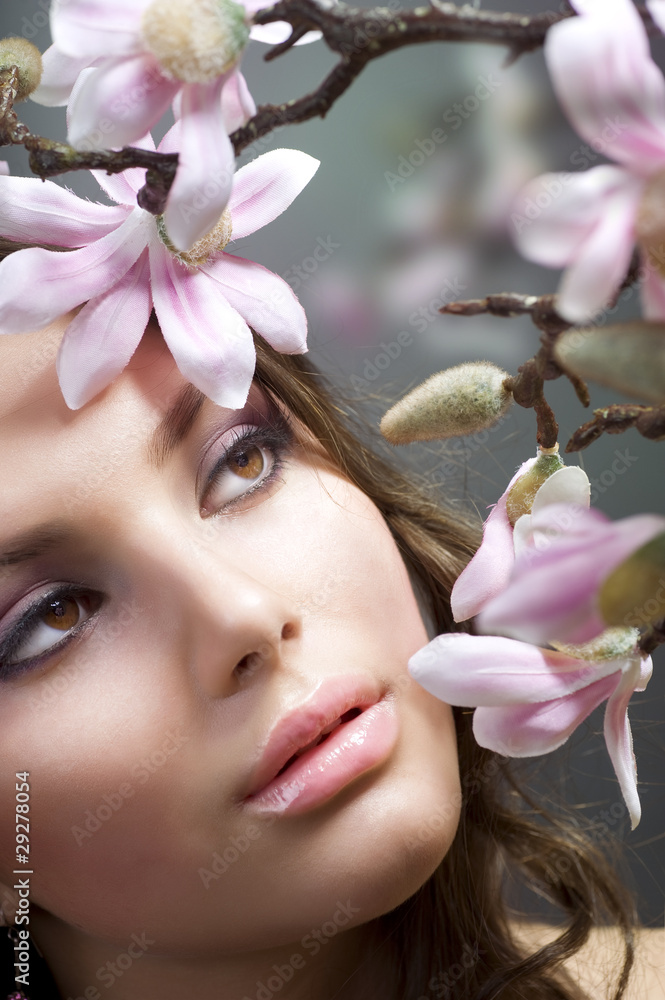 Beautiful Girl with flower