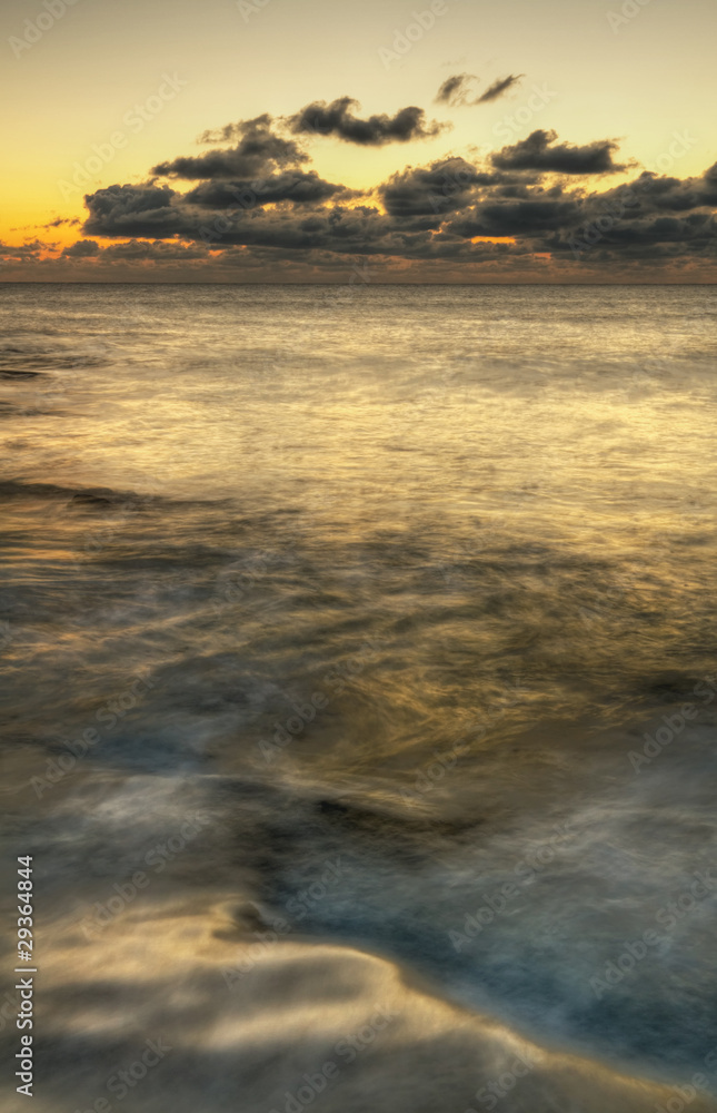 Magical sunset over Atlantic ocean