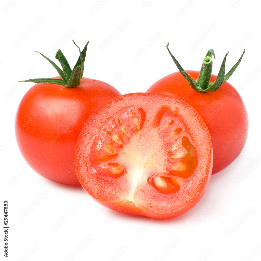 tomatoes isolated on white