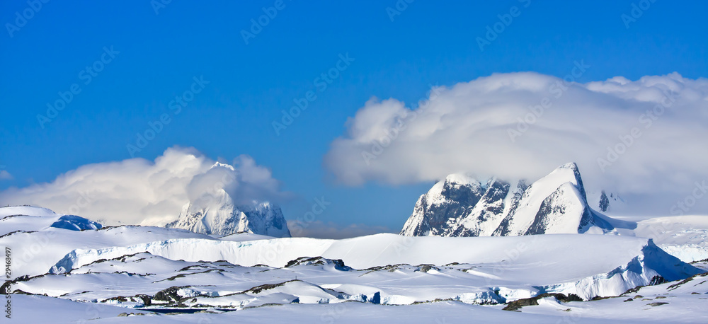 snow-capped mountains