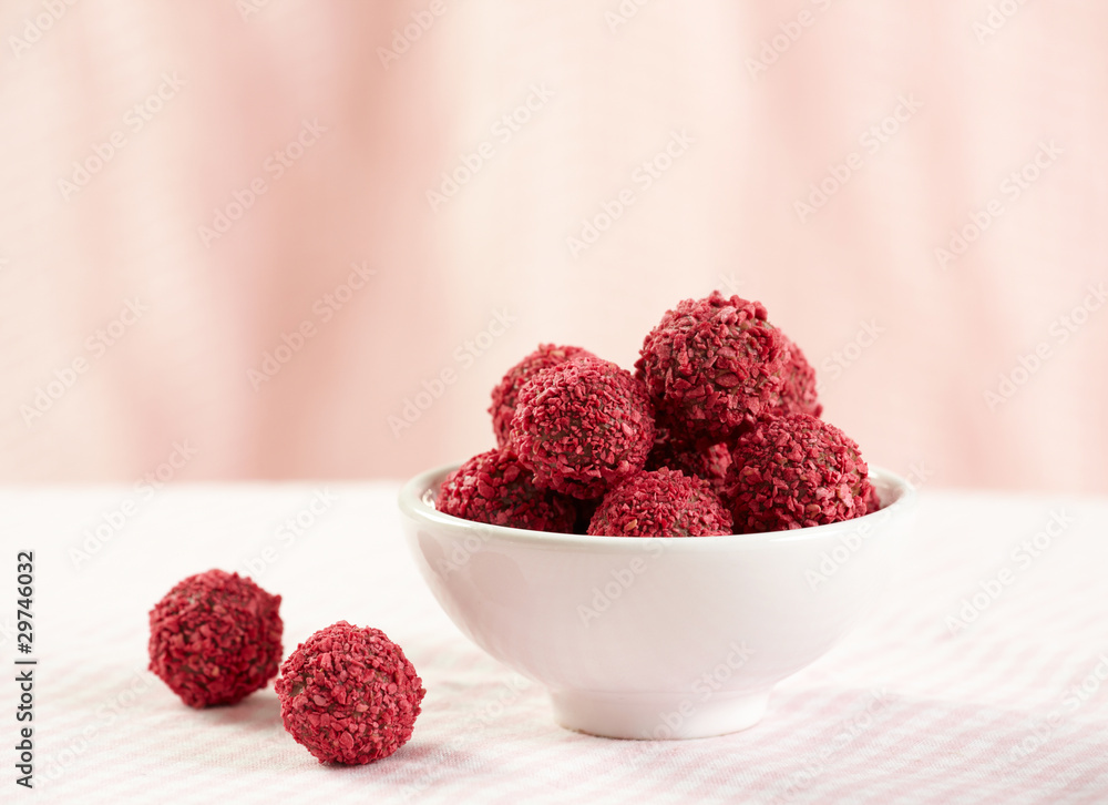 raspberry chocolate truffles