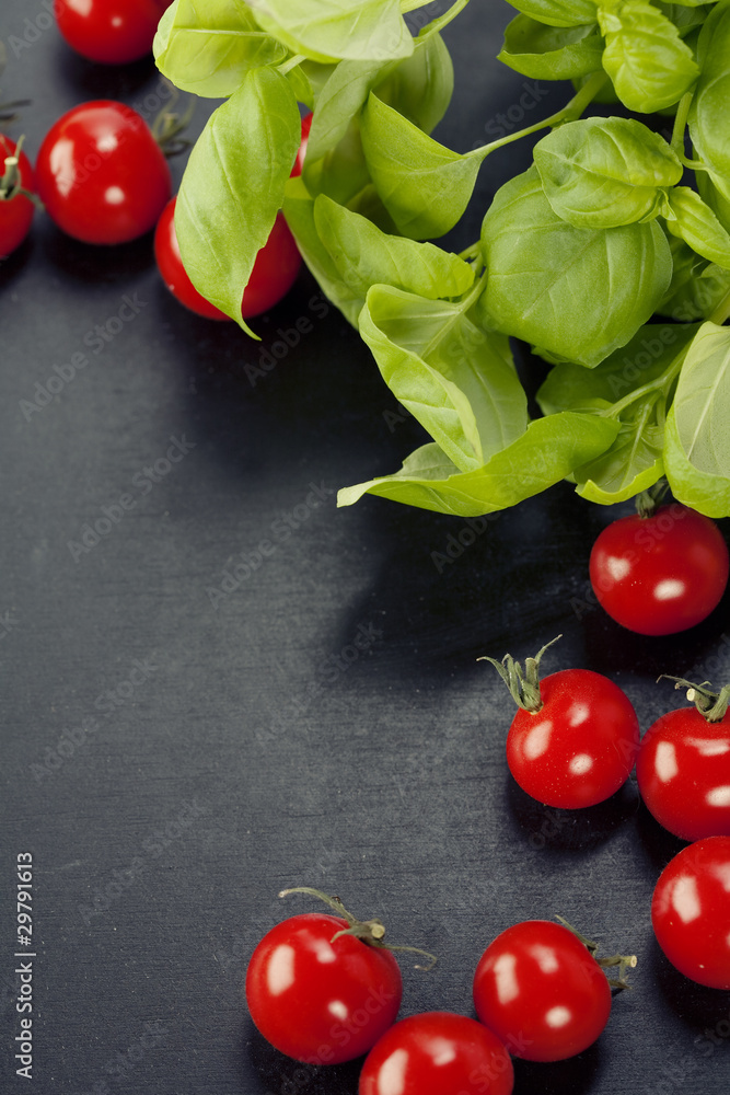 tomatoes and basil