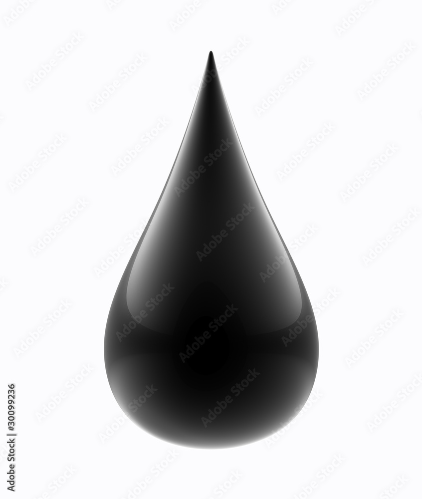 Black drop of oil