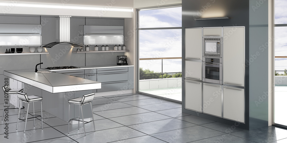 Contemporary Kitchen Design (3d)