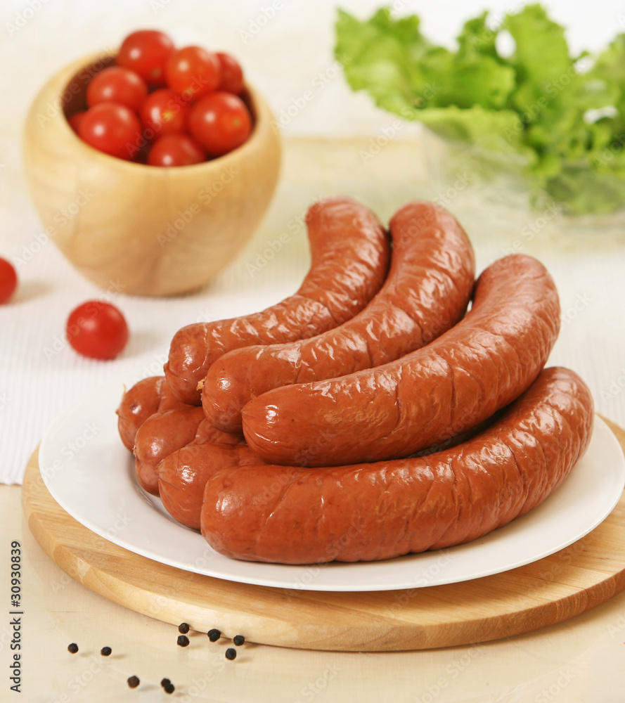 smoked pork sausages