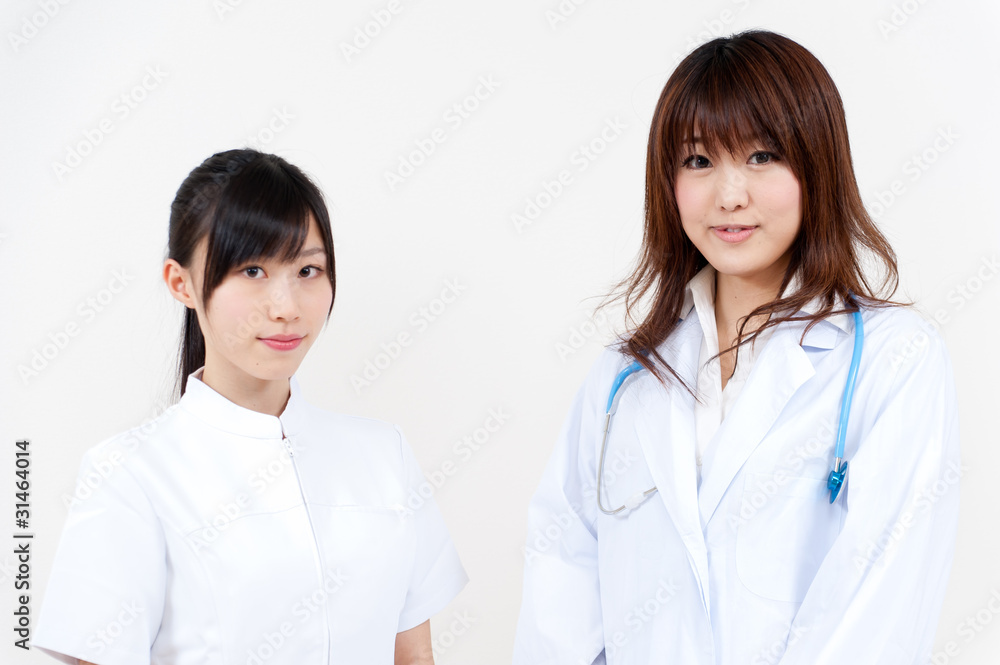 two beautiful asian doctors