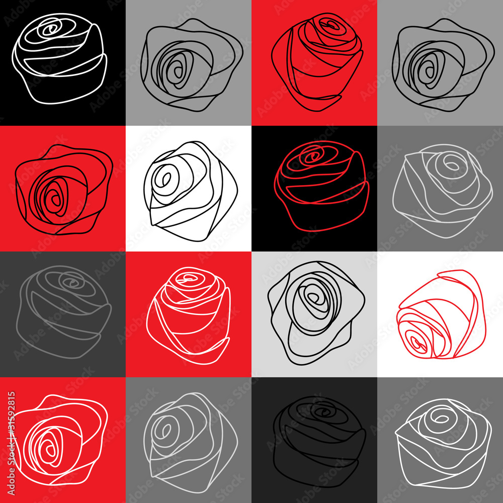 Geometric roses