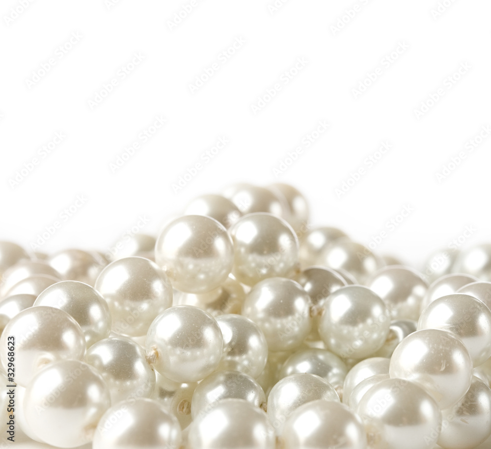 Pearl on white background