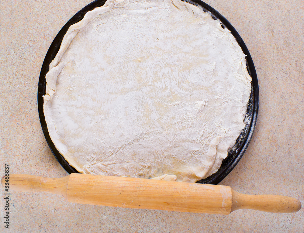 rolling-pin and dough