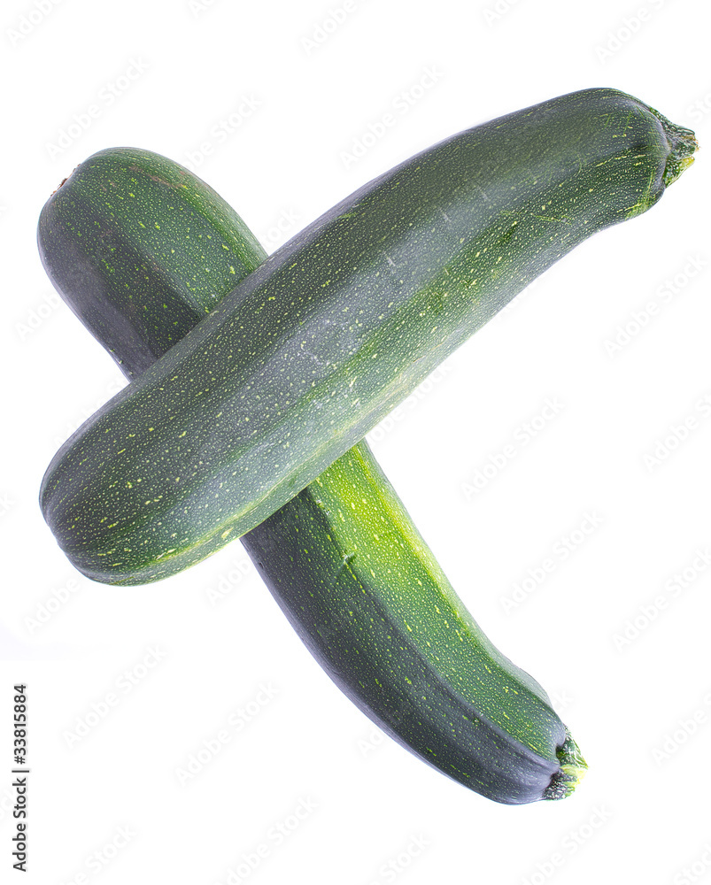 zucchini isolated on white