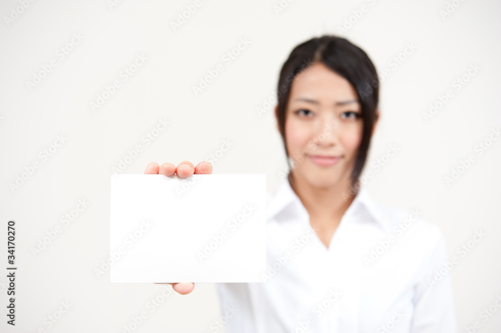 a portrait of asian waitress