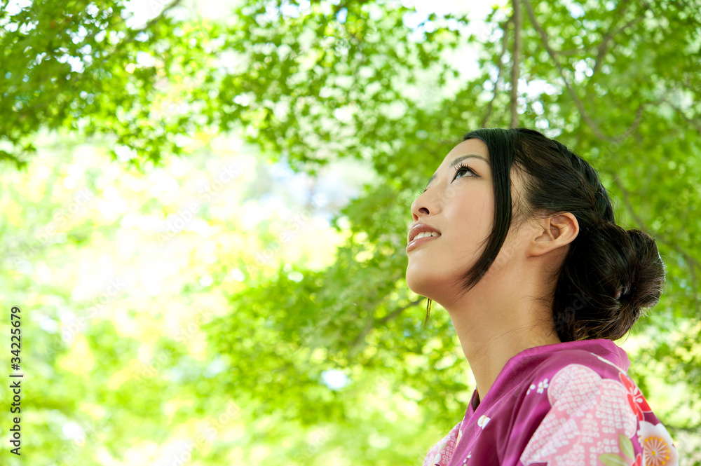 日本和服女人的画像