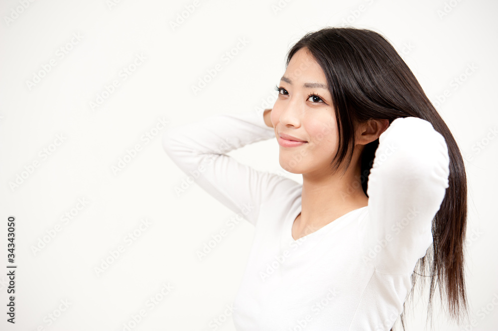 a portrait of beautiful asian woman