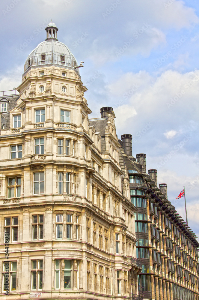 Buildings in the Parliament Street, London, UK