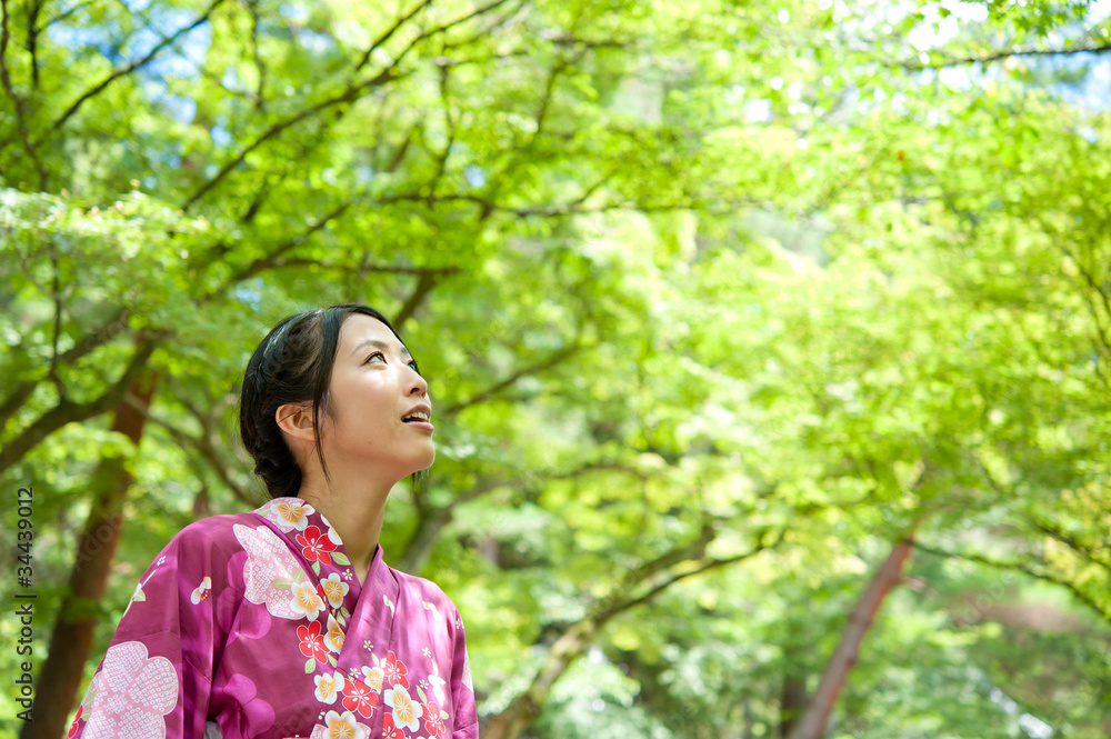 日本和服女人的画像