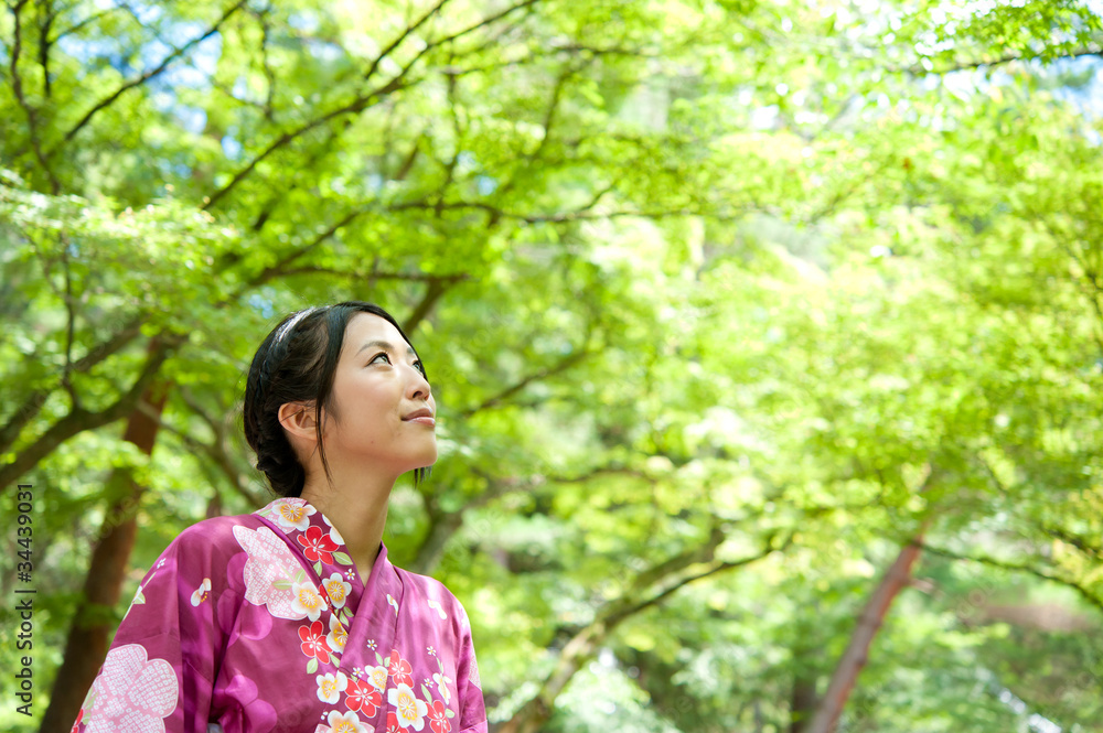 日本和服女人的画像