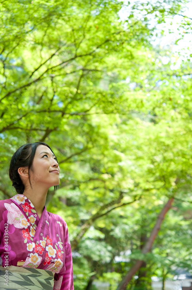 日本和服女人的画像