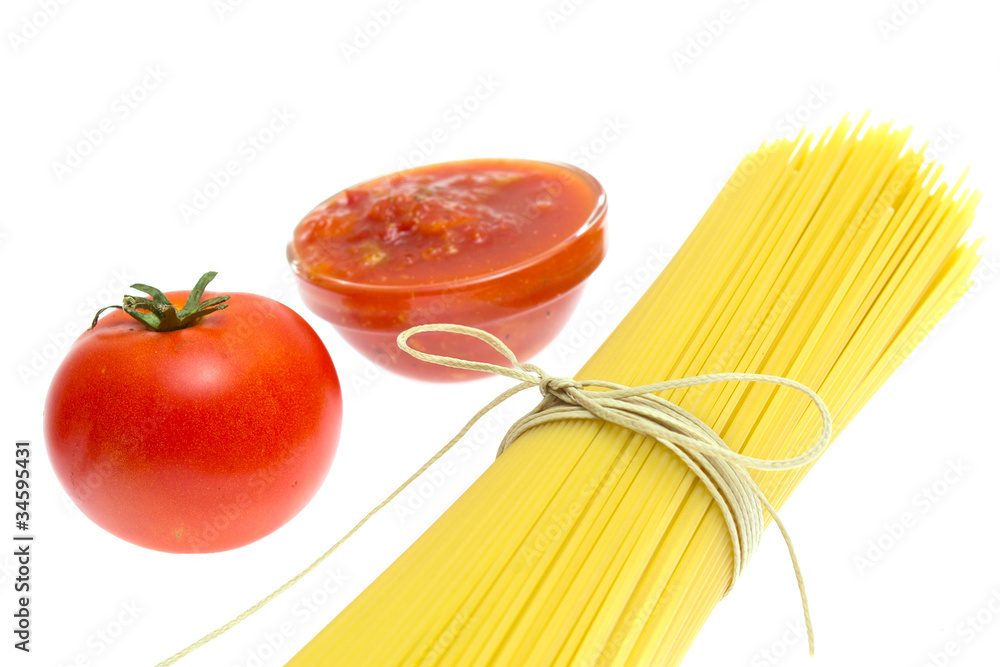 Spaghetti of isolated on white background