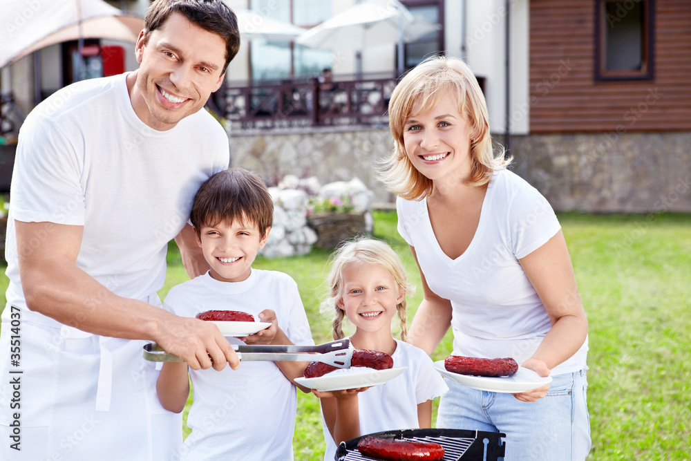 Smiling family