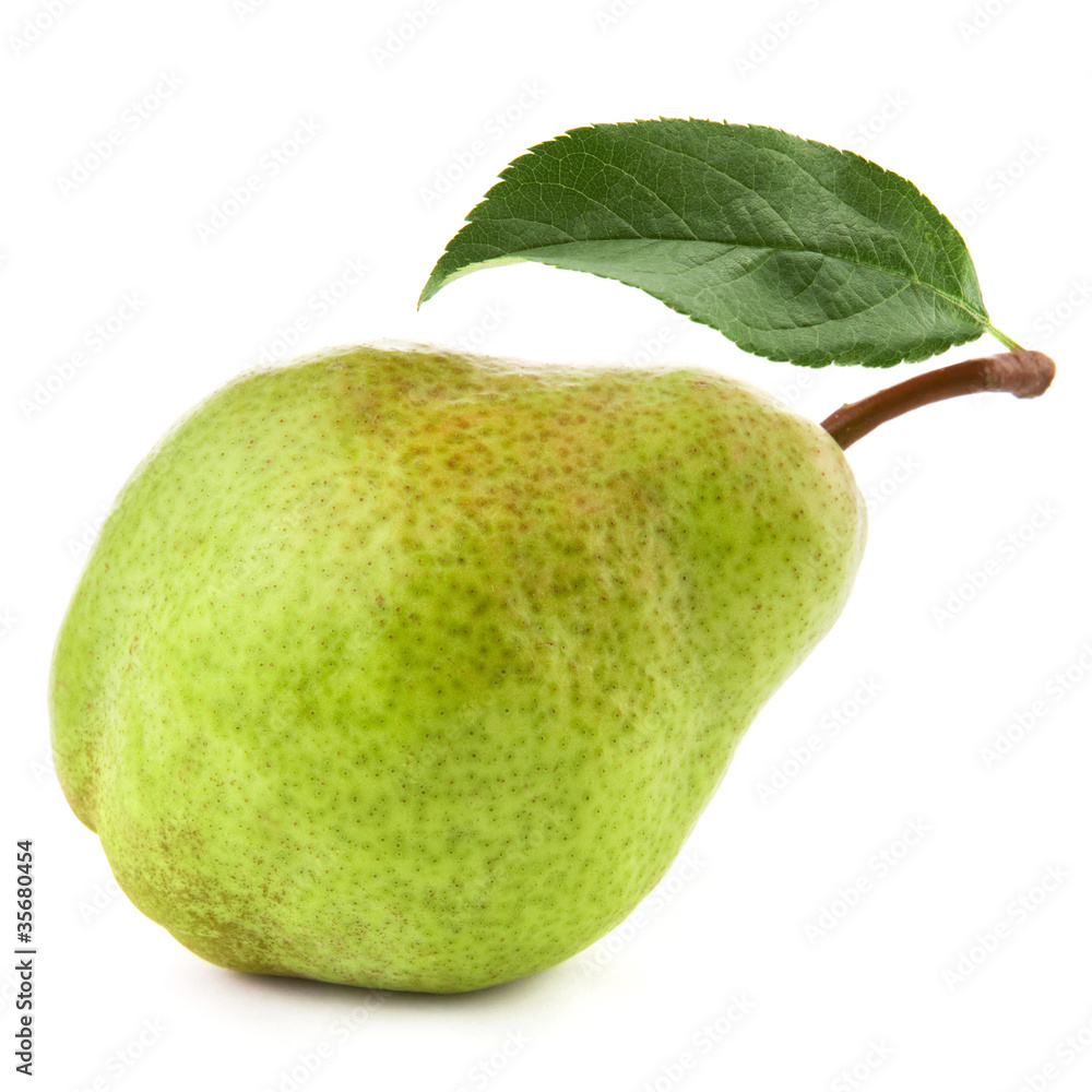 Ripe pears isolated on white background  + Clipping Path