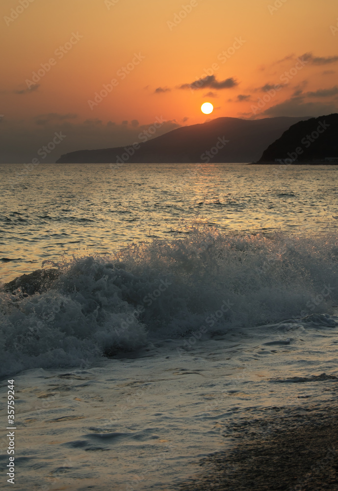 海上日落