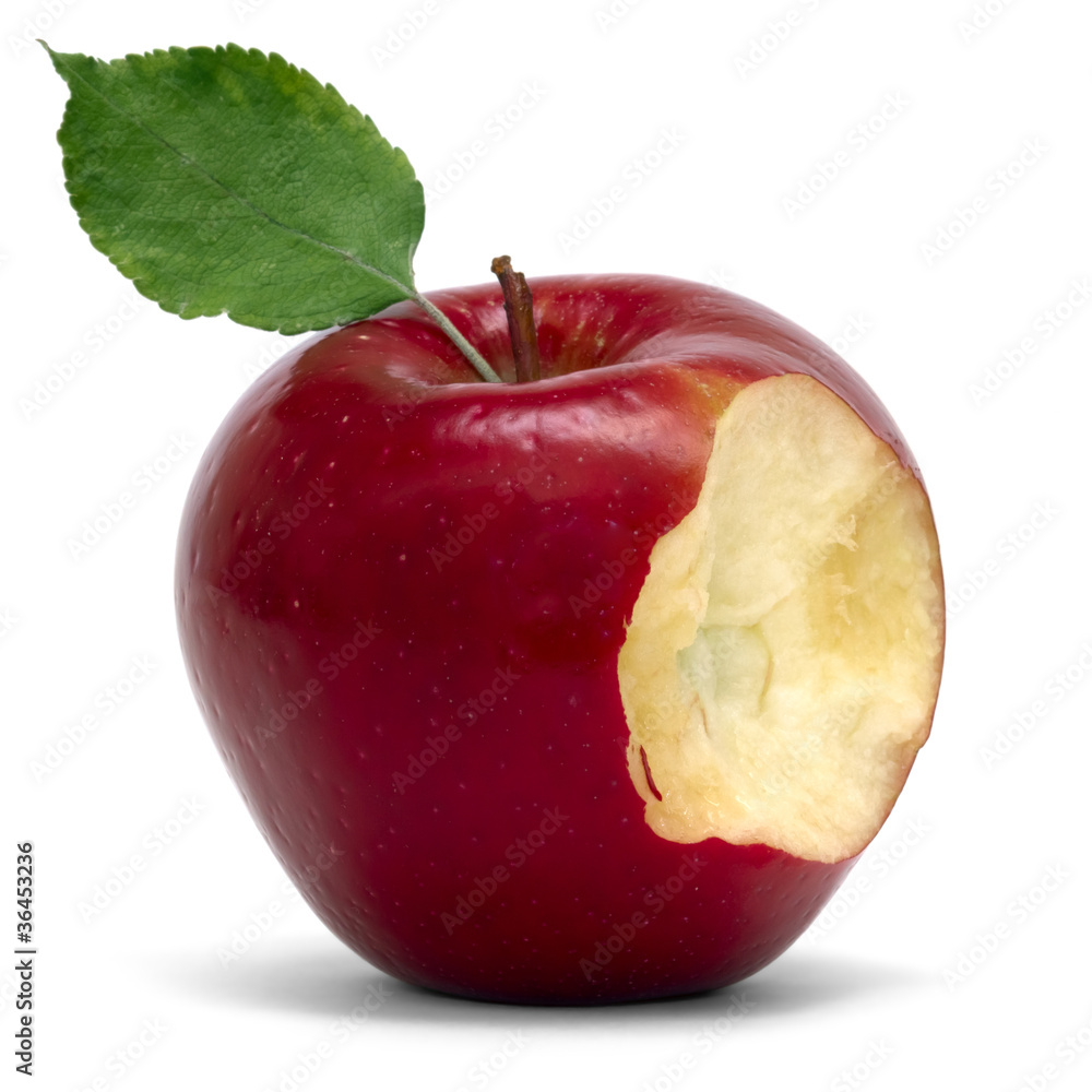 bitten red apple