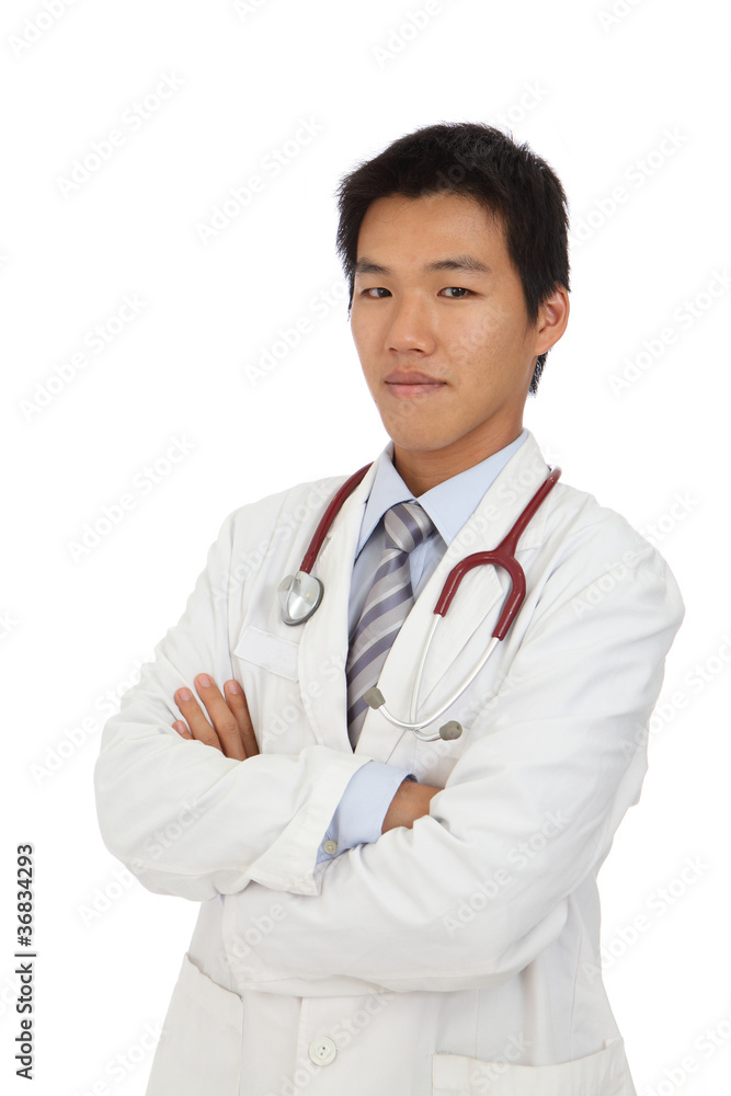 Young self-confident asia doctor