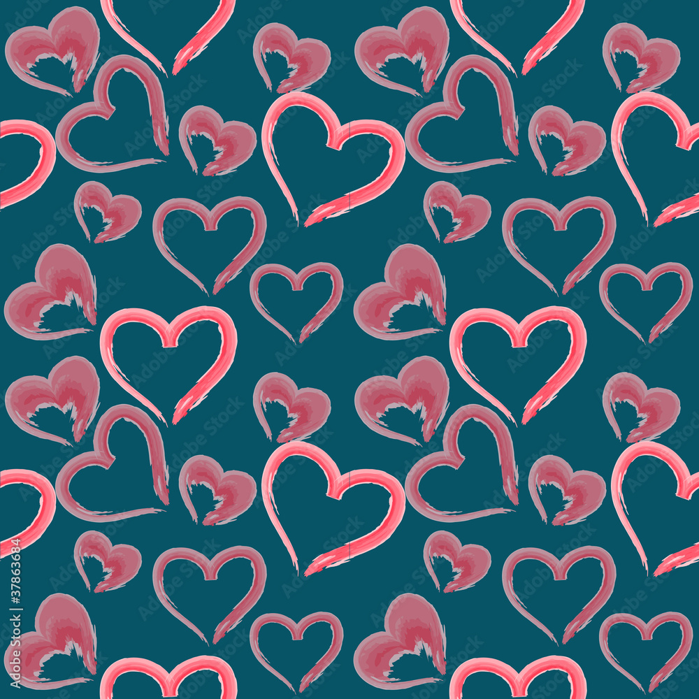 valentine seamless hearts pattern