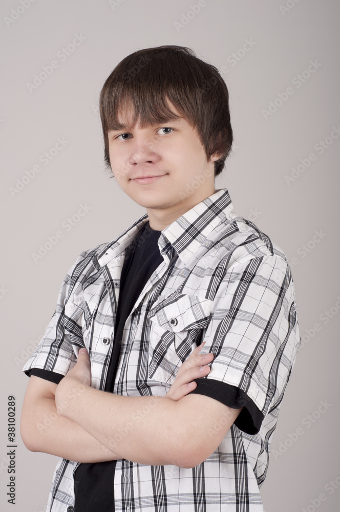 portrait of teen boy