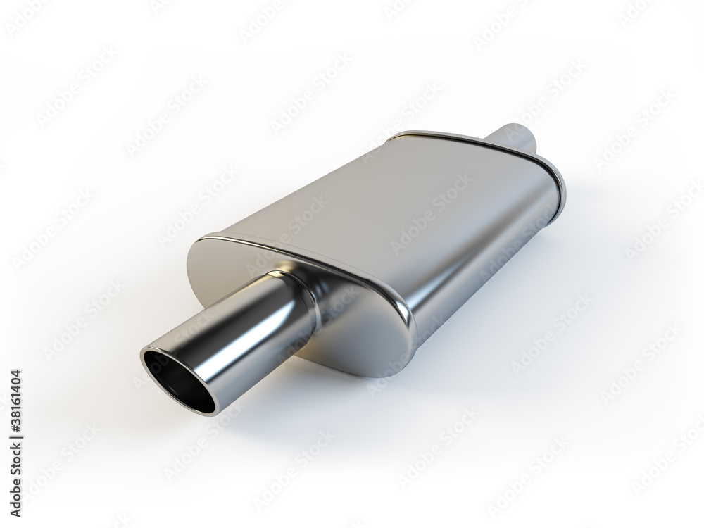 Car muffler on a white background