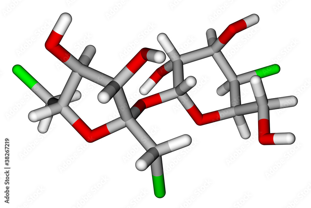 三氯蔗糖棒分子模型