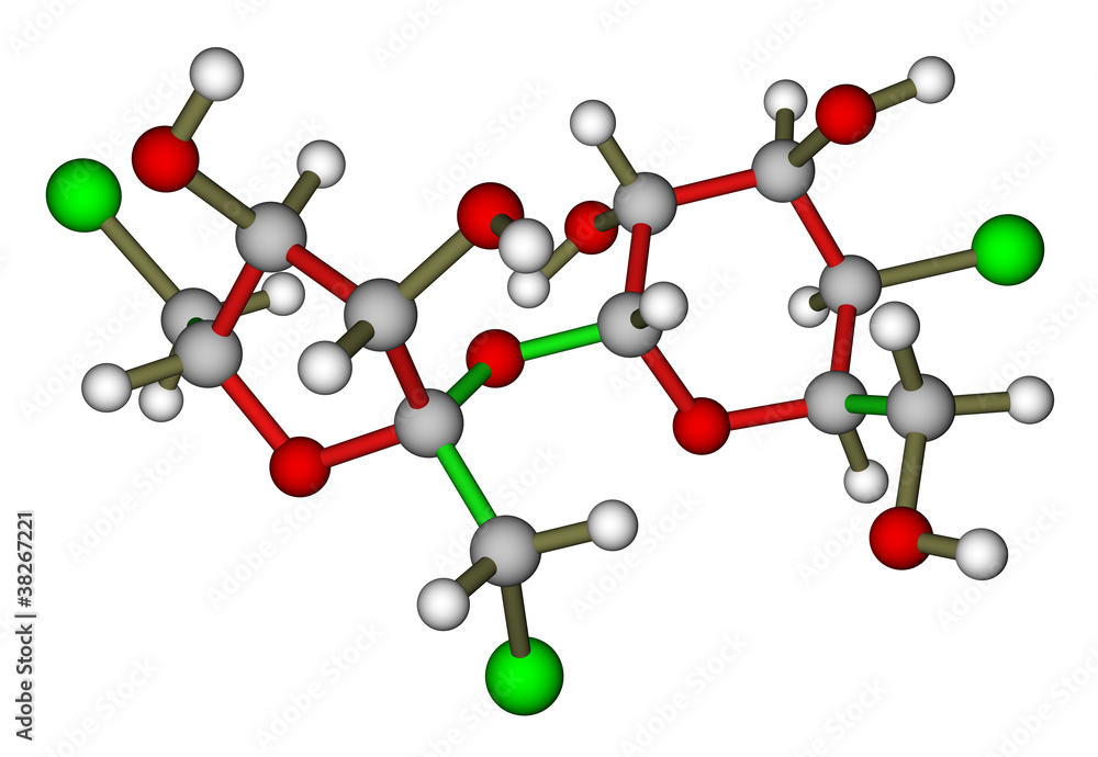 三氯蔗糖分子模型