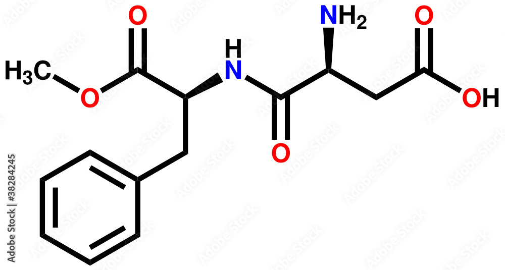 Aspartame structural formula