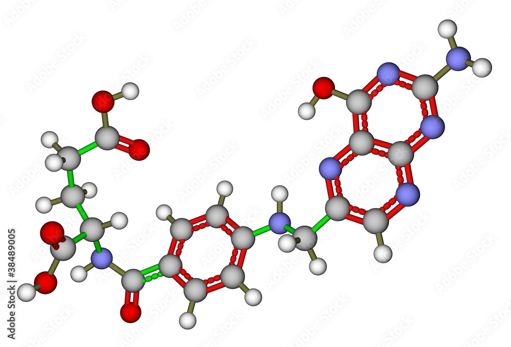 叶酸分子模型