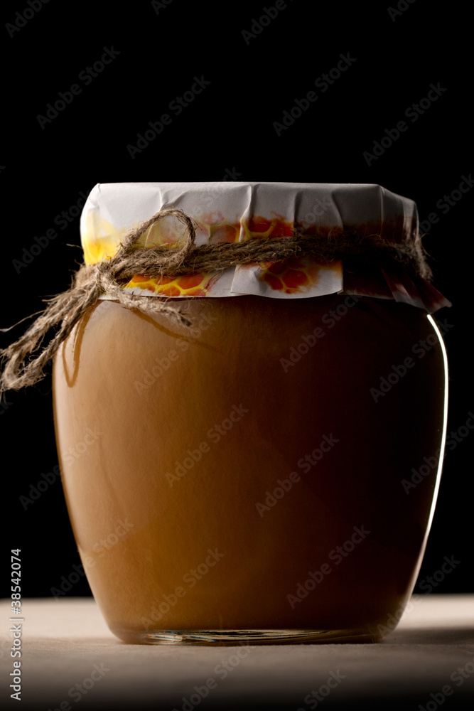 Pot of fresh honey