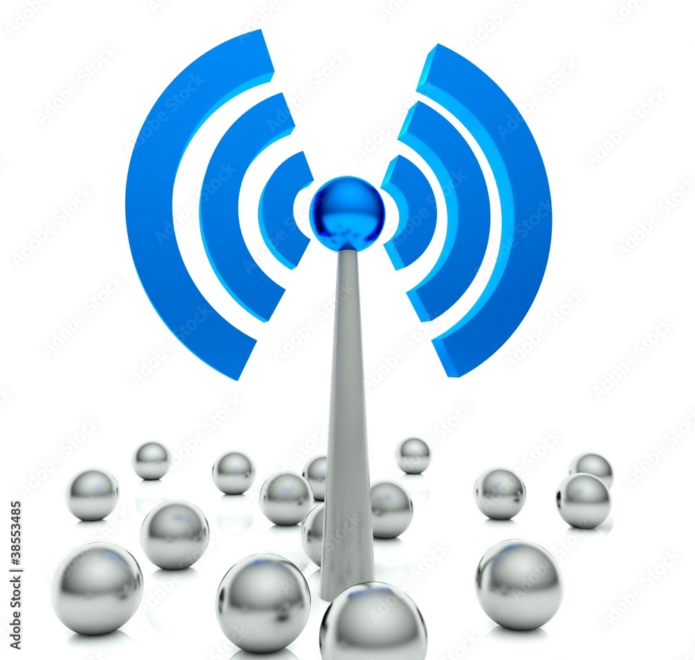 Wifi hot spot icon, internet concept