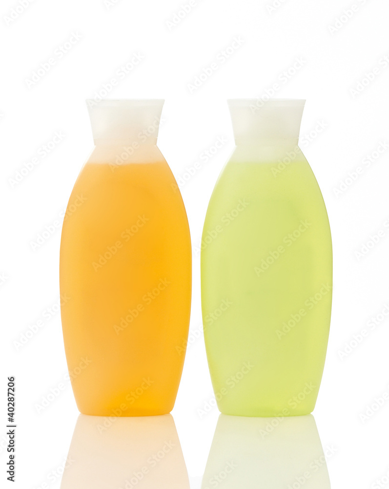 two plastic bottles