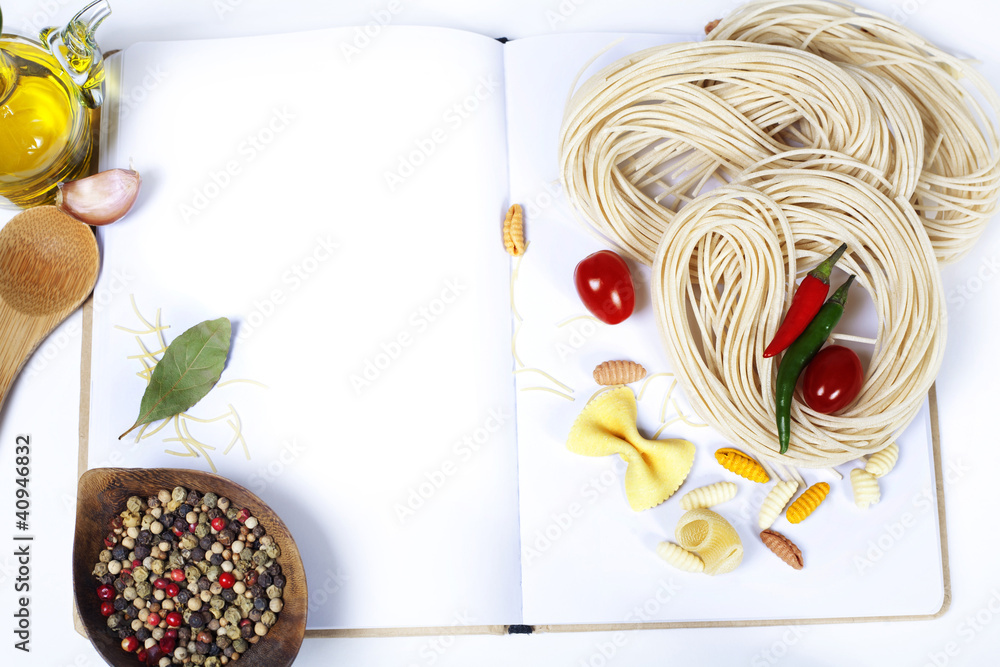 Ingredients fof making Italian Pasta