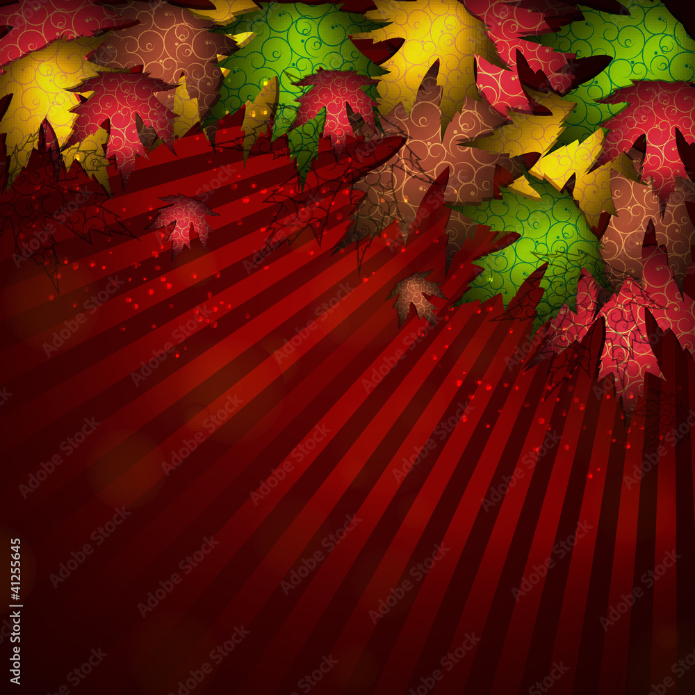 Beautiful autumn background vector illustration.