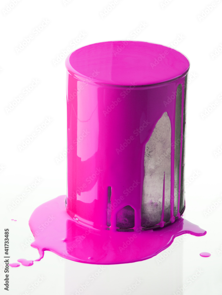 Can with pink paint