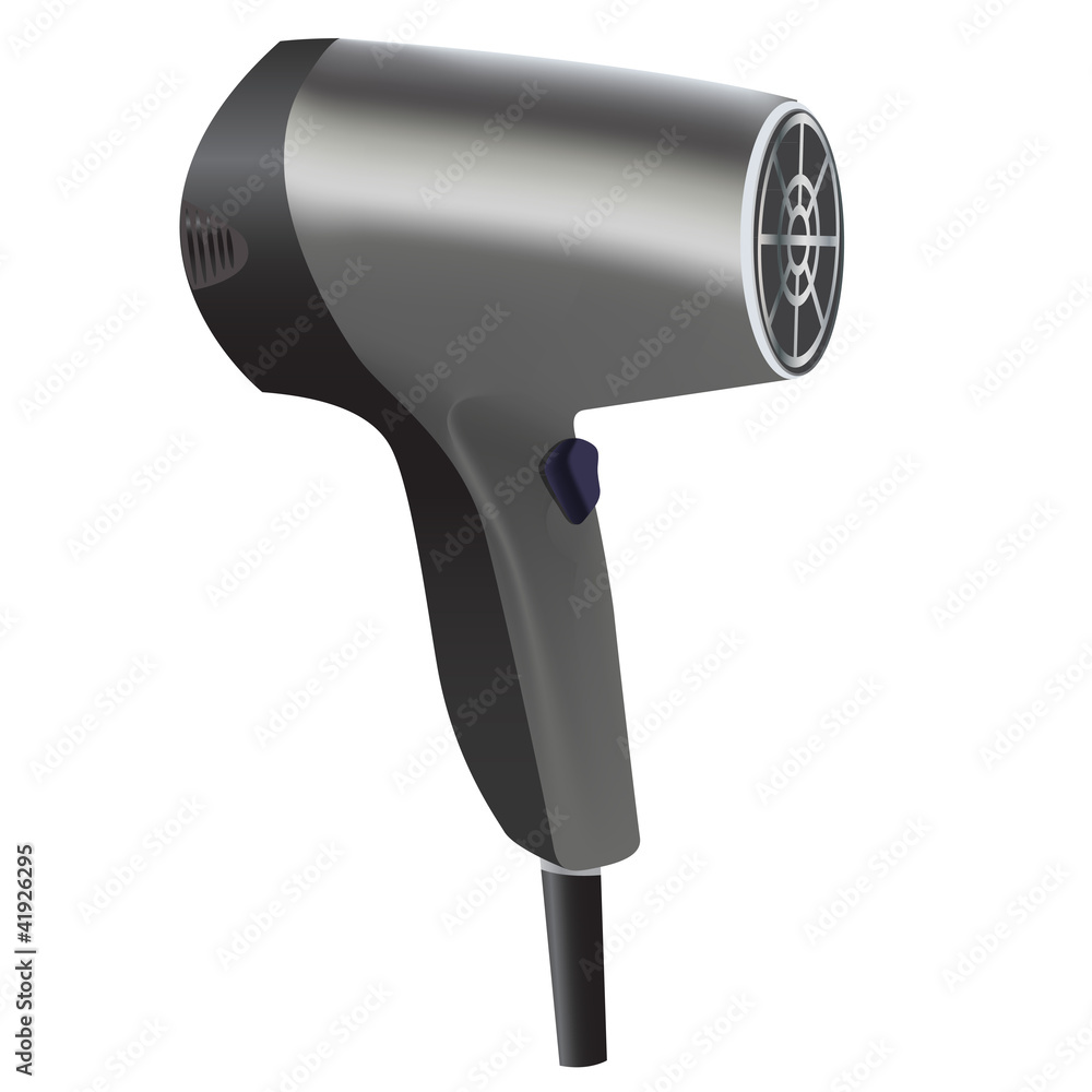 Hair dryer isolated on white vector illustration