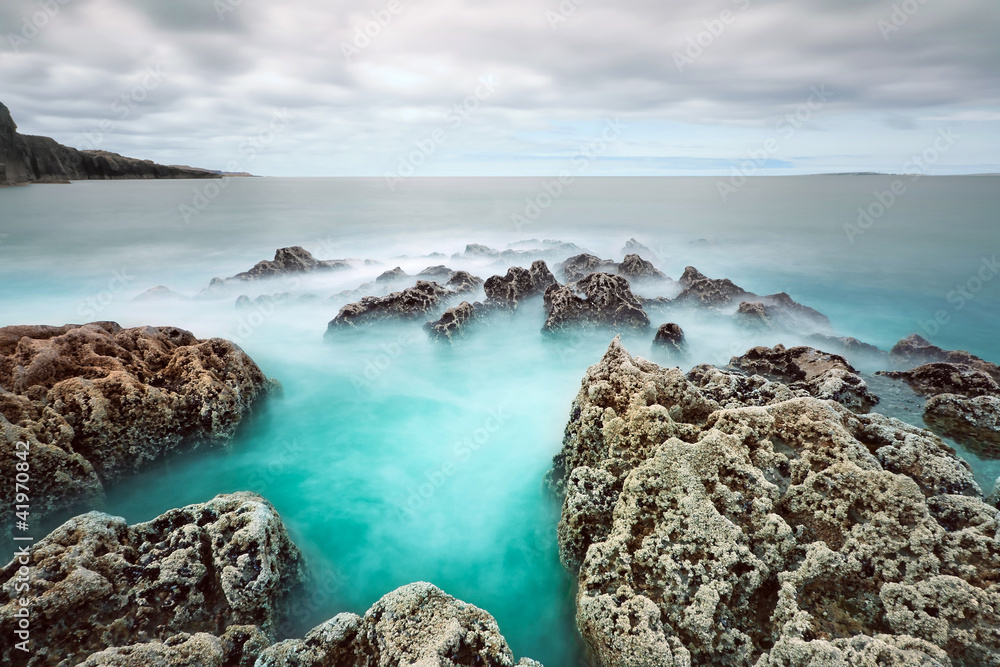 Rocky Atlantic ocean scenery in Ireland