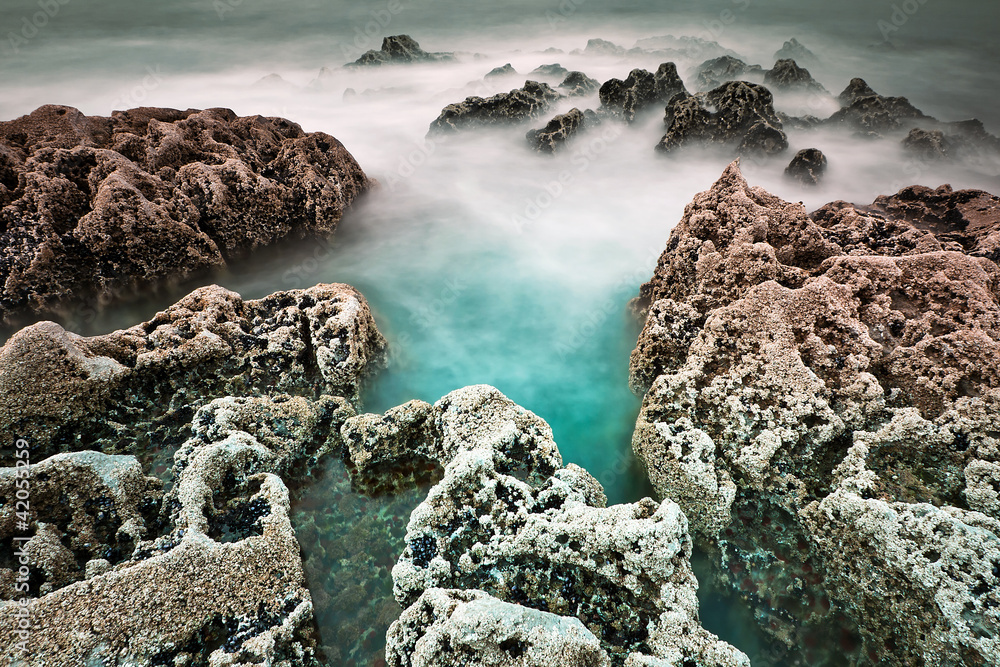 Rocky Atlantic ocean scenery in Ireland