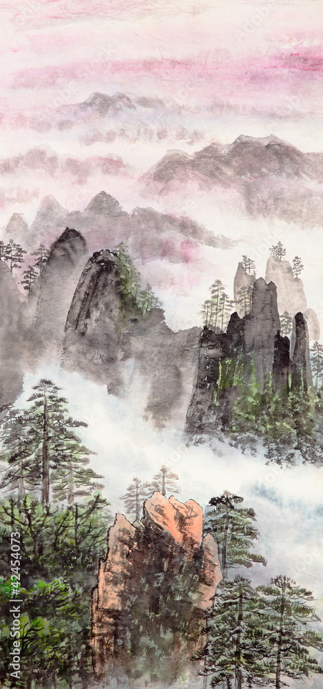 高山中国画