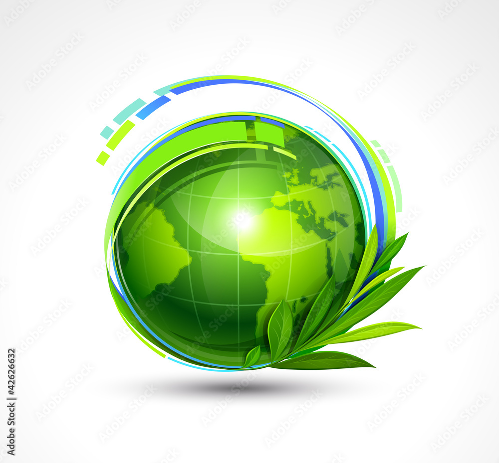 Green Planet. Vector illustration